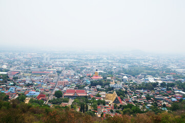 Fototapeta na wymiar Top view of Nakhon Sawan,Thailand