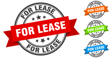 Obraz premium for lease stamp. round band sign set. label