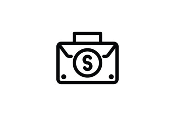 Finance Outline Icon - Money Bag