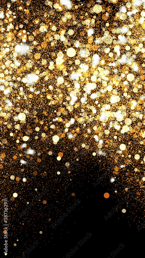 Wall mural beautiful festive background of golden confetti. can be used to create a background for new years or