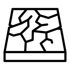 Drought global warming icon. Outline drought global warming vector icon for web design isolated on white background