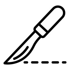 Chirurgical scalpel icon. Outline chirurgical scalpel vector icon for web design isolated on white background