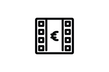 Finance Outline Icon - Euro Movie