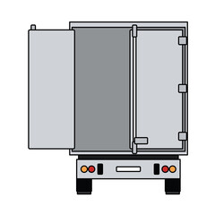 Truck Trailer Rear View Icon