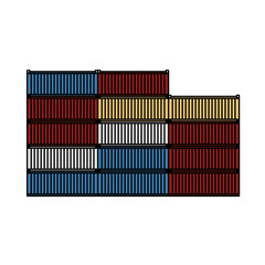 Obraz premium Container Stack Icon