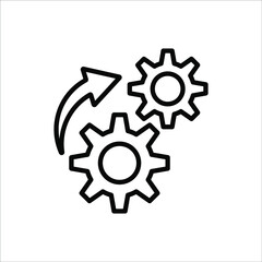 Loading process. Update system icon. Concept of upgrade application progress icon for graphic and web design on white background
