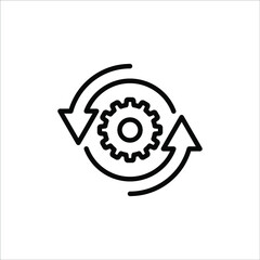 Loading process. Update system icon. Concept of upgrade application progress icon for graphic and web design on white background