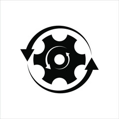 Loading process. Update system icon. Concept of upgrade application progress icon for graphic and web design on white background