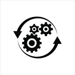 Loading process. Update system icon. Concept of upgrade application progress icon for graphic and web design on white background