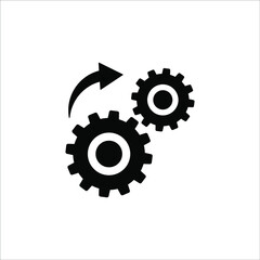 Loading process. Update system icon. Concept of upgrade application progress icon for graphic and web design on white background