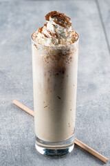 coffee with cream and caramel