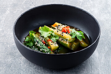 Pickled cucumbers in Korean