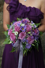 Brautstrauß in lila 