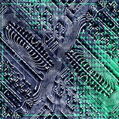 stylized computer circuit boards shapes patterns and designs 
