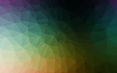 Obraz premium Dark Multicolor, Rainbow vector polygon abstract layout.