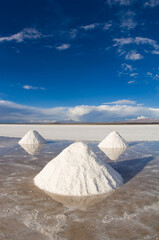 Salt cones, Salar de Uyuni, Potosi, Bolivia