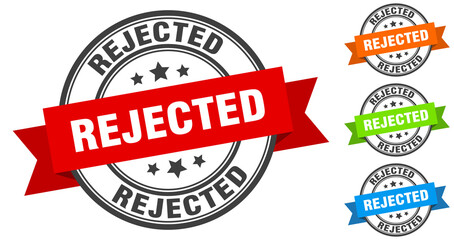 Fototapeta premium rejected stamp. round band sign set. label