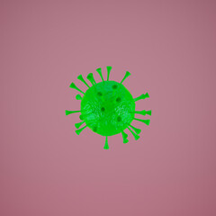 3d rendering of coronavirus