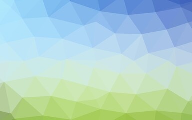Obraz premium Light Blue, Green vector low poly cover.