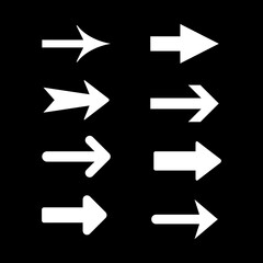 Set modern icons of arrow