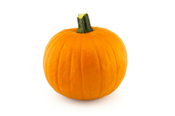 Orange pumpkin on white background