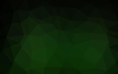 Fototapeta premium Dark Green vector abstract polygonal cover.