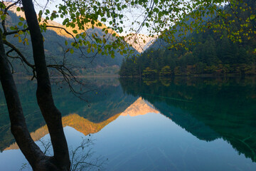 Mirror Lake, Jiuzhaigou National Park, Sichuan Province, China, Unesco World Heritage Site