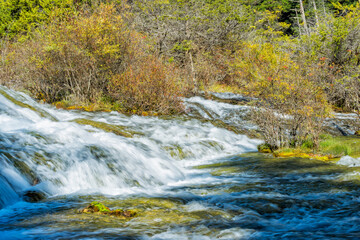 Pearl Shoal Waterfall, Jiuzhaigou National Park, Sichuan Province, China, Unesco World Heritage Site
