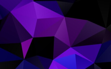 Fototapeta premium Dark Pink, Blue vector shining triangular background.