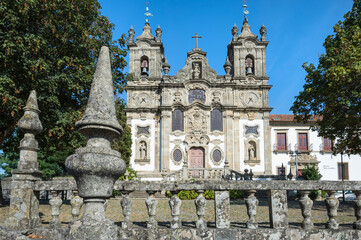 Fototapeta na wymiar Historic Pousada Santa Marinha, Church, Guimaraes, Minho, Portugal, Unesco World Heritage Site