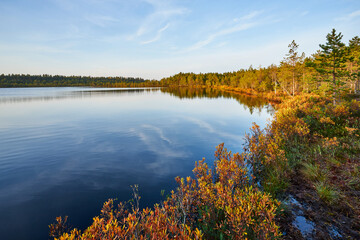 Beautiful lake view in autumn 