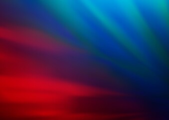 Dark Blue, Red vector blurred and colored background.