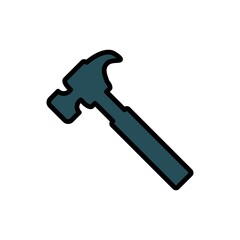 Hammer Icon Color Design Vector Template Illustration