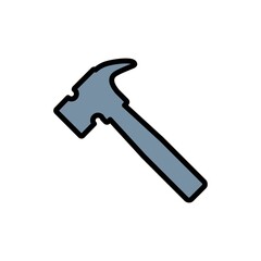 Hammer Icon Color Design Vector Template Illustration