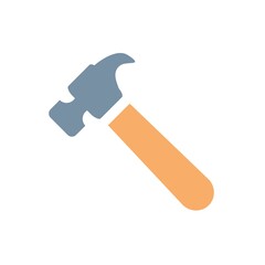 Hammer Icon Color Design Vector Template Illustration