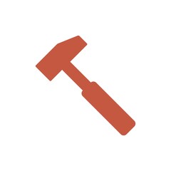 Hammer Icon Color Design Vector Template Illustration