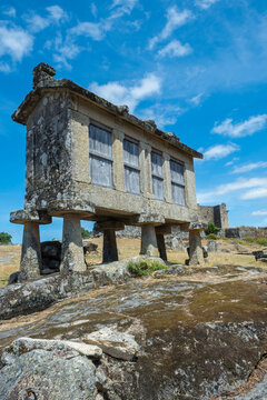 Traditional Espigueiros, Granary, Lindoso, Peneda Geres National Park, Minho province, Portugal