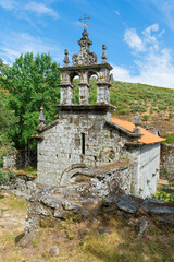 Naklejka premium Ruins of the Pitoes Monastery, Church, Pitoes das Junias, Peneda Geres National Park, Minho, Portugal