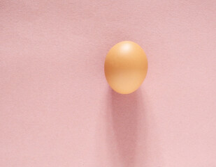 Egg on pink background