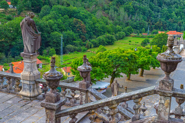Nossa Senhora da Peneda Sanctuary, Virtue stairway, Peneda Geres National Park, Gaviera, Minho province, Portugal