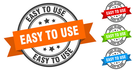 easy to use stamp. round band sign set. label