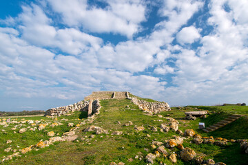 Prehistoric altar Monte d'Accoddi, is a megalithic monument discovered in 1954 in Sassari, Sardinia