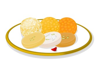 Indian Sweets or Mithai Like Peda,Laddu