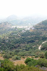 Fototapeta na wymiar Le village de Kalamafka près d'Iérapétra en Crète