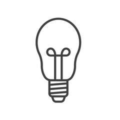 bulb outline icon - vector illustration