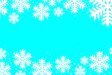 Naklejka na ściany i meble Happy new year 2021 background with snowflake winter on blue background.
