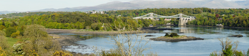 Landscape: A bridge over a river, northern England countryside.