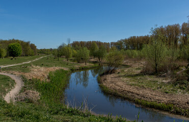Fototapeta na wymiar Natuurpark De Broekpolder bij Vlaardingen-Nederland