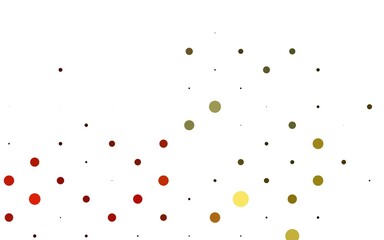 Light Orange vector background with bubbles.