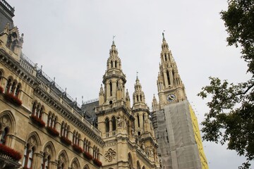 A city hall of Vienna under reconstruction